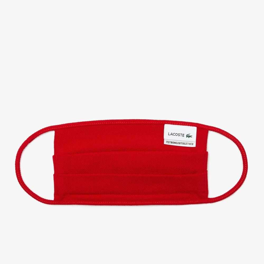 Lacoste L.12.12 Algodon Pique' Face Protection Mask Rojas | 8062-BYWIX