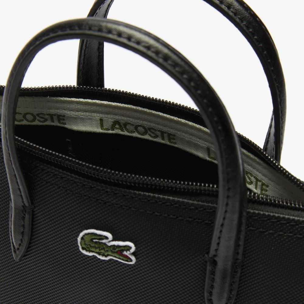 Lacoste L.12.12 Concept Petit Pique Coated Lona Min Negras | 8619-OAJHC