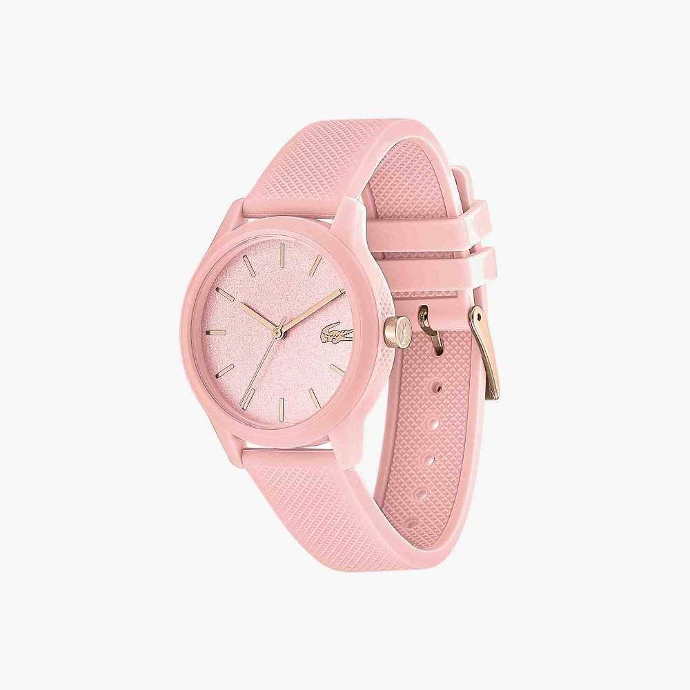 Lacoste L.12.12 Pink Silicona Petit Pique Correa Rosas | 4935-KDAWH