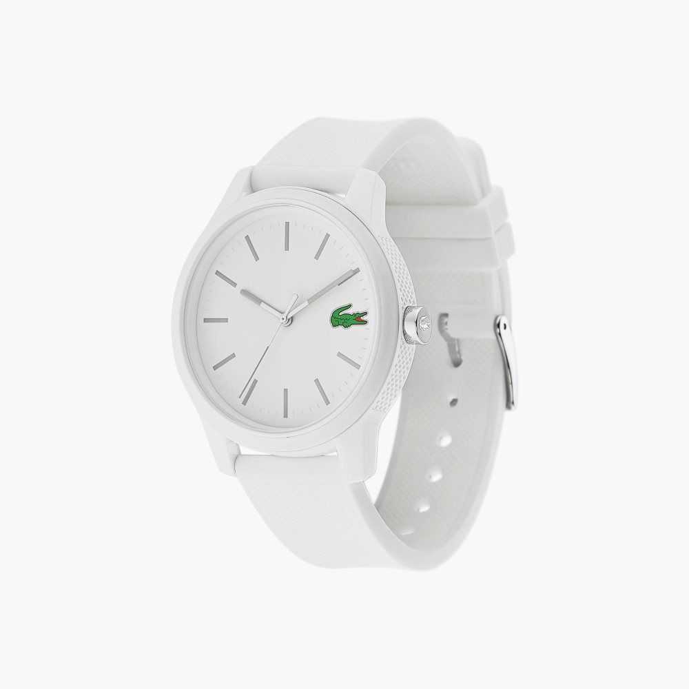 Lacoste L.12.12 White Silicona Correa Blancas | 6037-CESUW