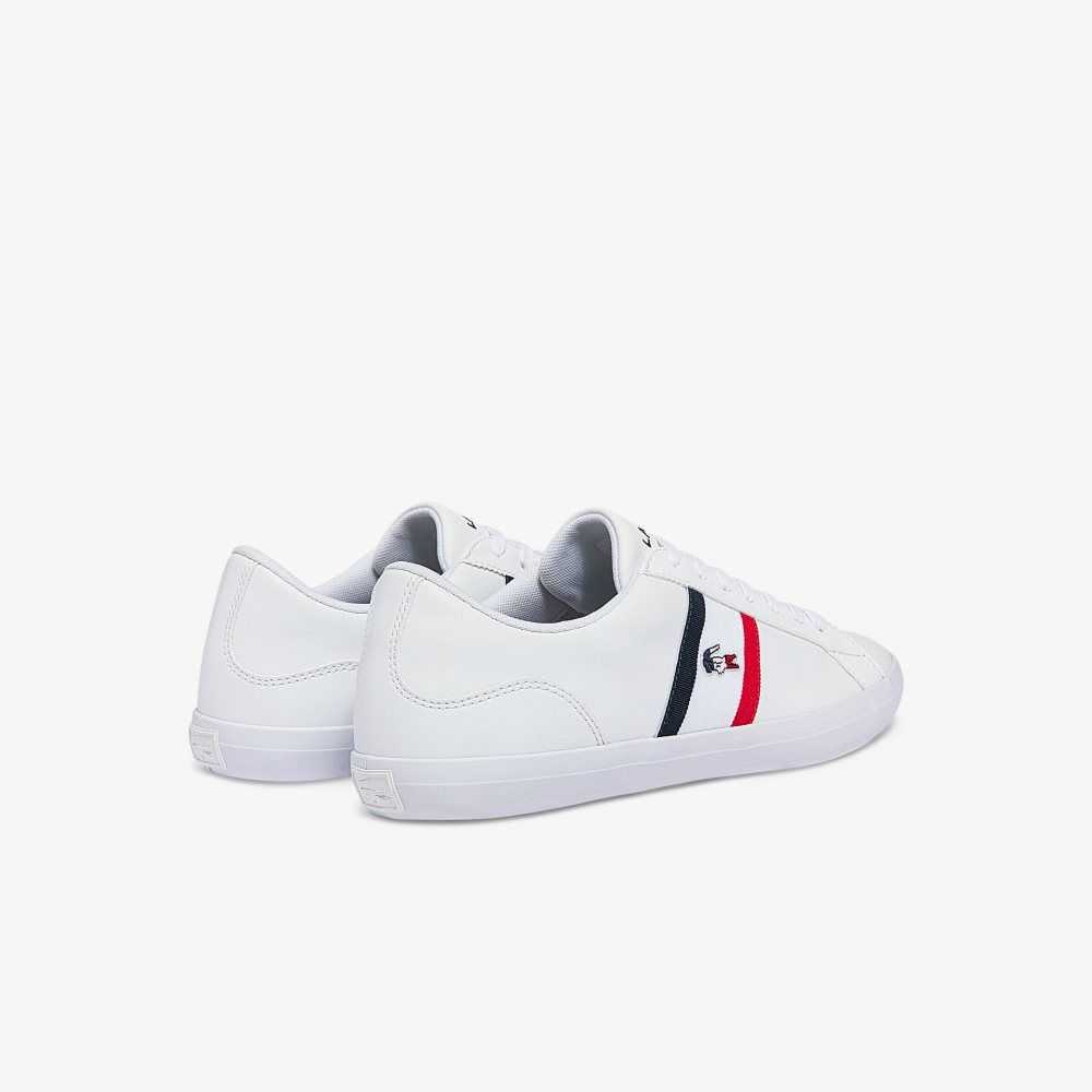 Lacoste Lerond Tricolor Cuero Blancas Azules Rojas | 4293-NFURB