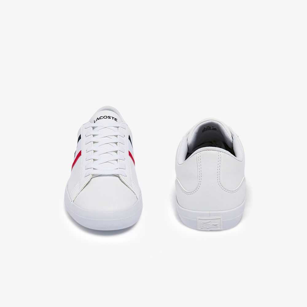 Lacoste Lerond Tricolor Cuero Blancas Azules Rojas | 4293-NFURB