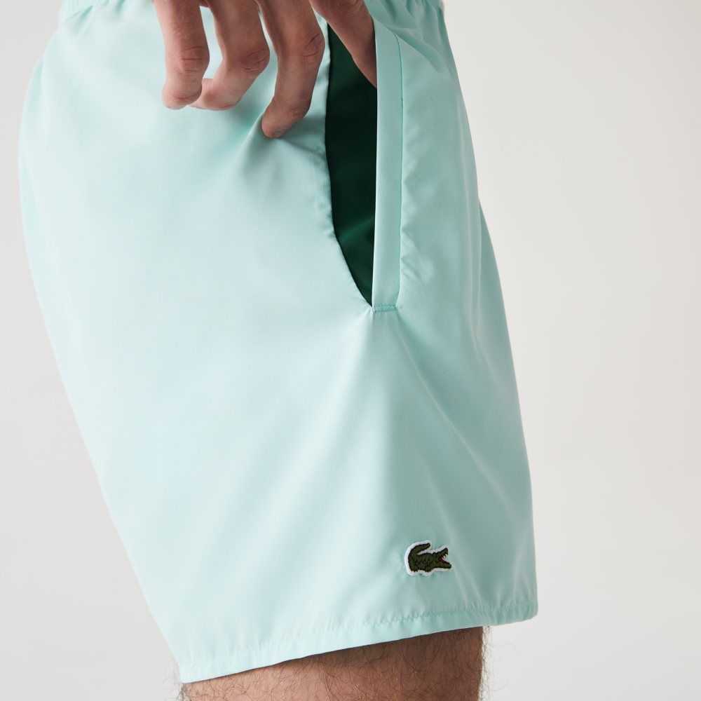 Lacoste Light Quick-Dry Swim Turquesa Verde | 0614-FXAOY