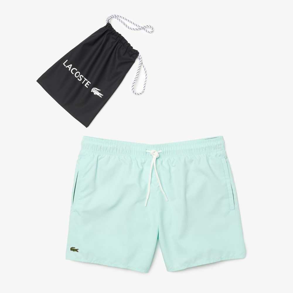 Lacoste Light Quick-Dry Swim Turquesa Verde | 0614-FXAOY