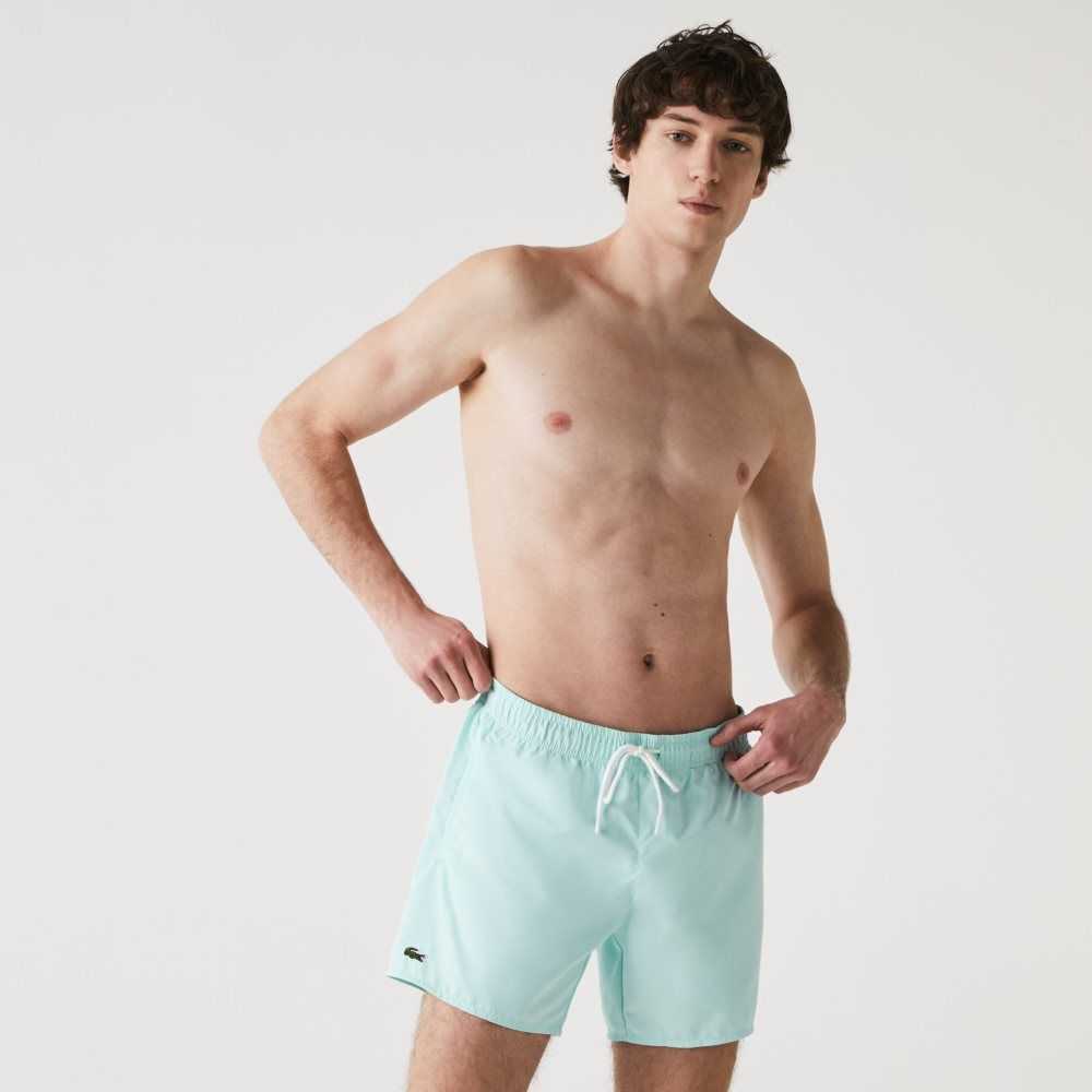 Lacoste Light Quick-Dry Swim Turquesa Verde | 0614-FXAOY