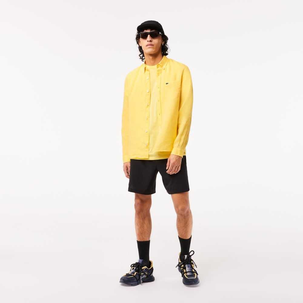 Lacoste Linen Amarillo | 6815-RQIFS