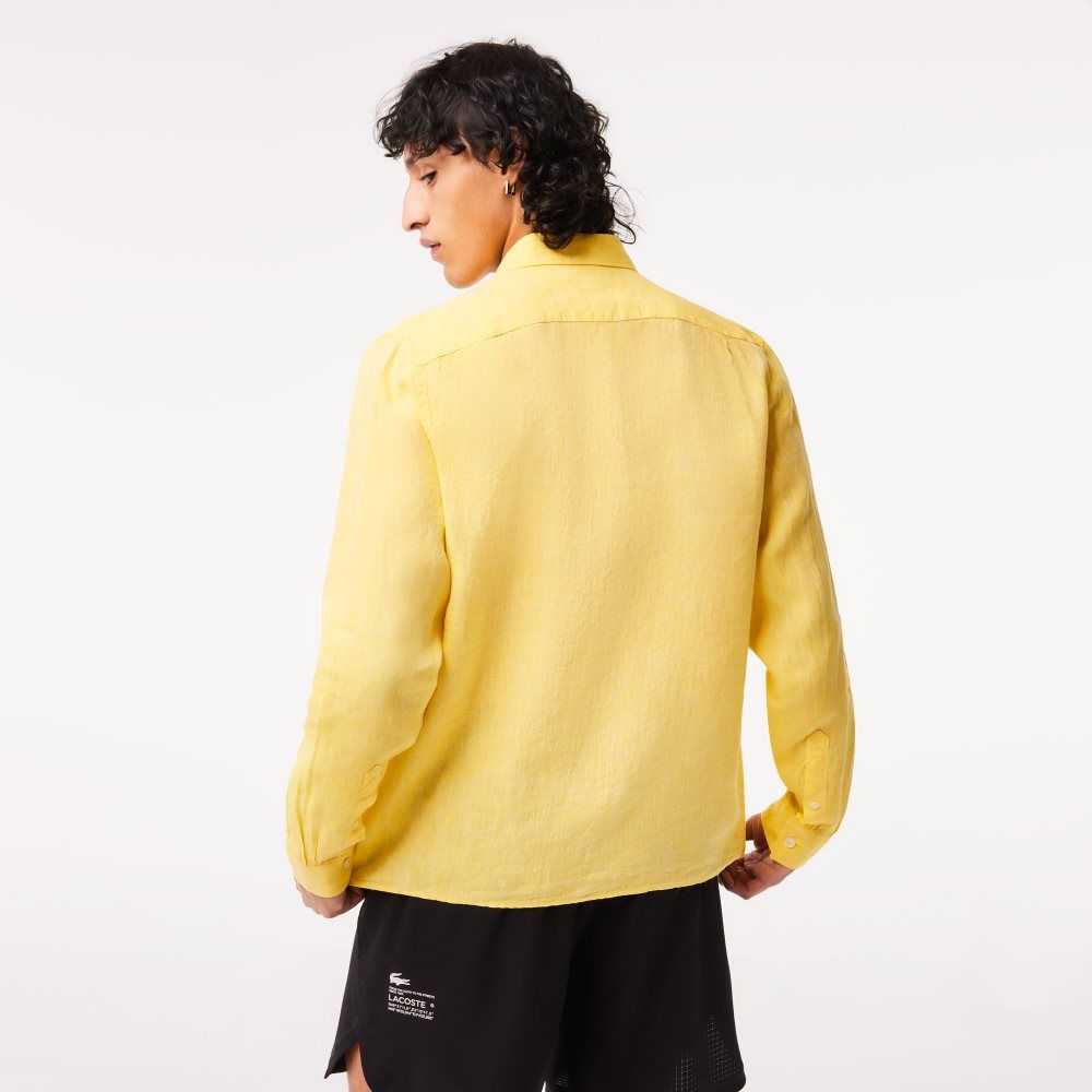 Lacoste Linen Amarillo | 6815-RQIFS