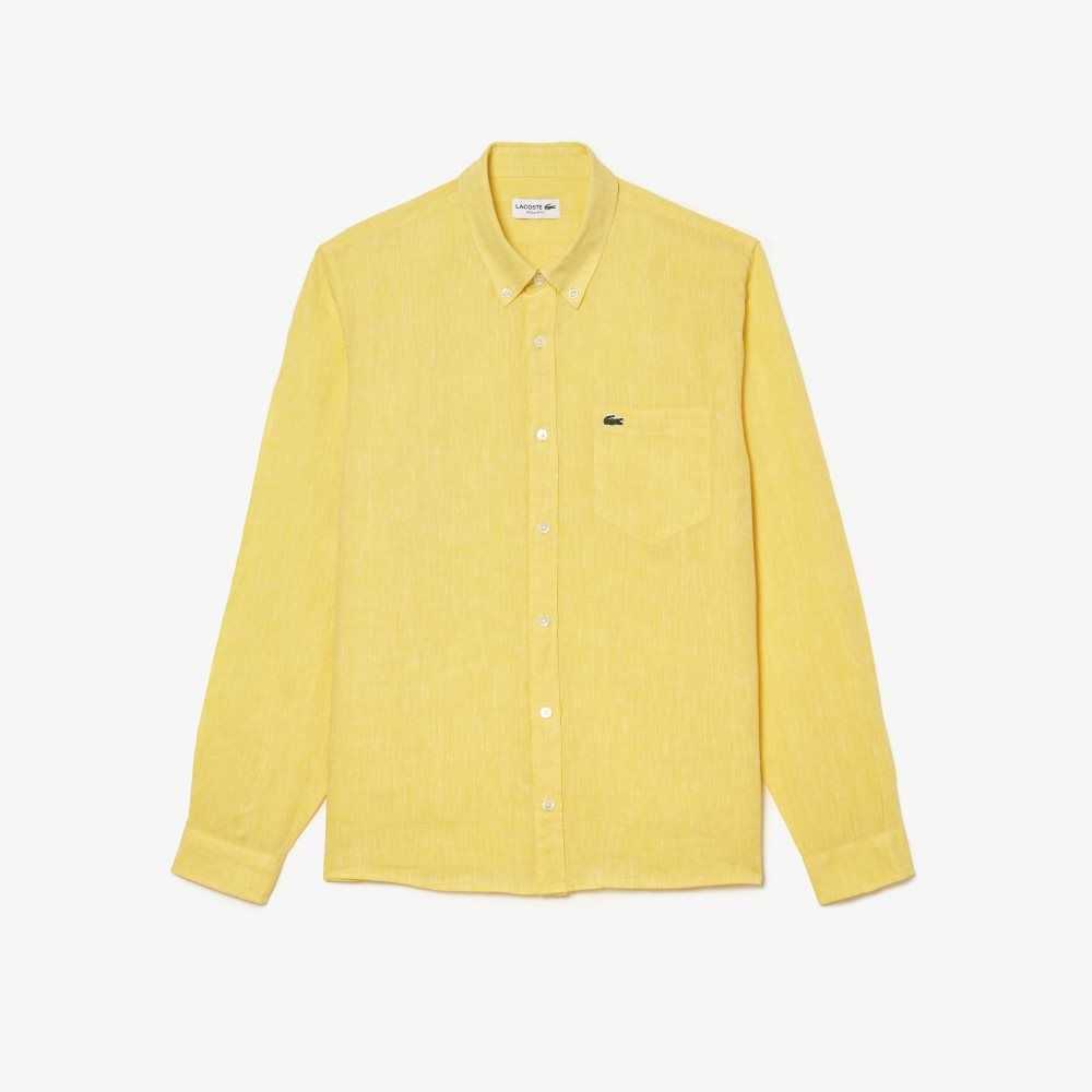 Lacoste Linen Amarillo | 6815-RQIFS