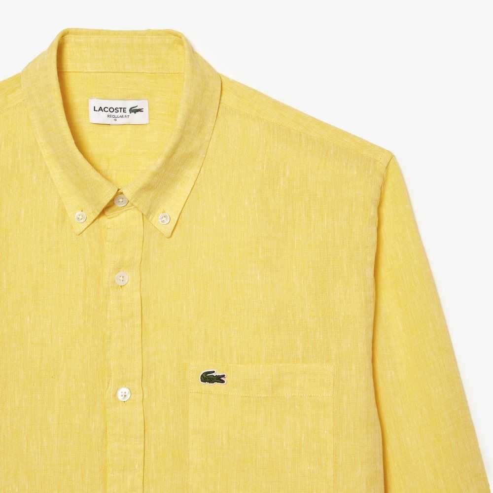 Lacoste Linen Amarillo | 6815-RQIFS