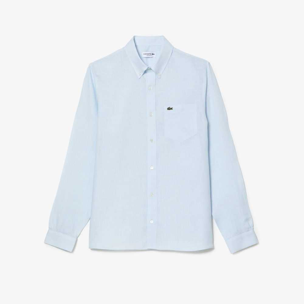 Lacoste Linen Azules Claro | 9725-NGOUZ