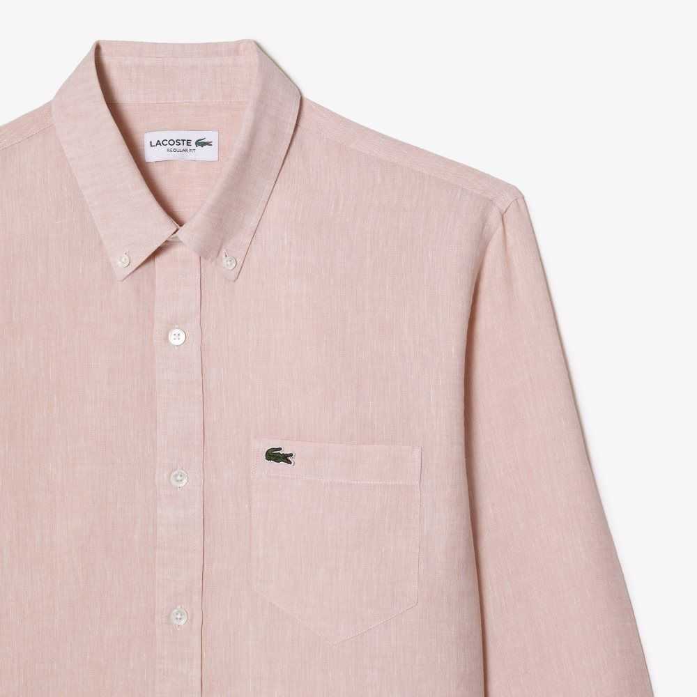 Lacoste Linen Rosas Claro | 2594-YVKTR