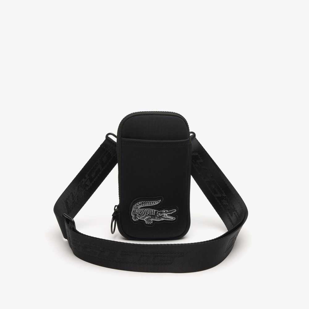 Lacoste Logo Correa Smartphone Holder Negras | 4859-UFAOW