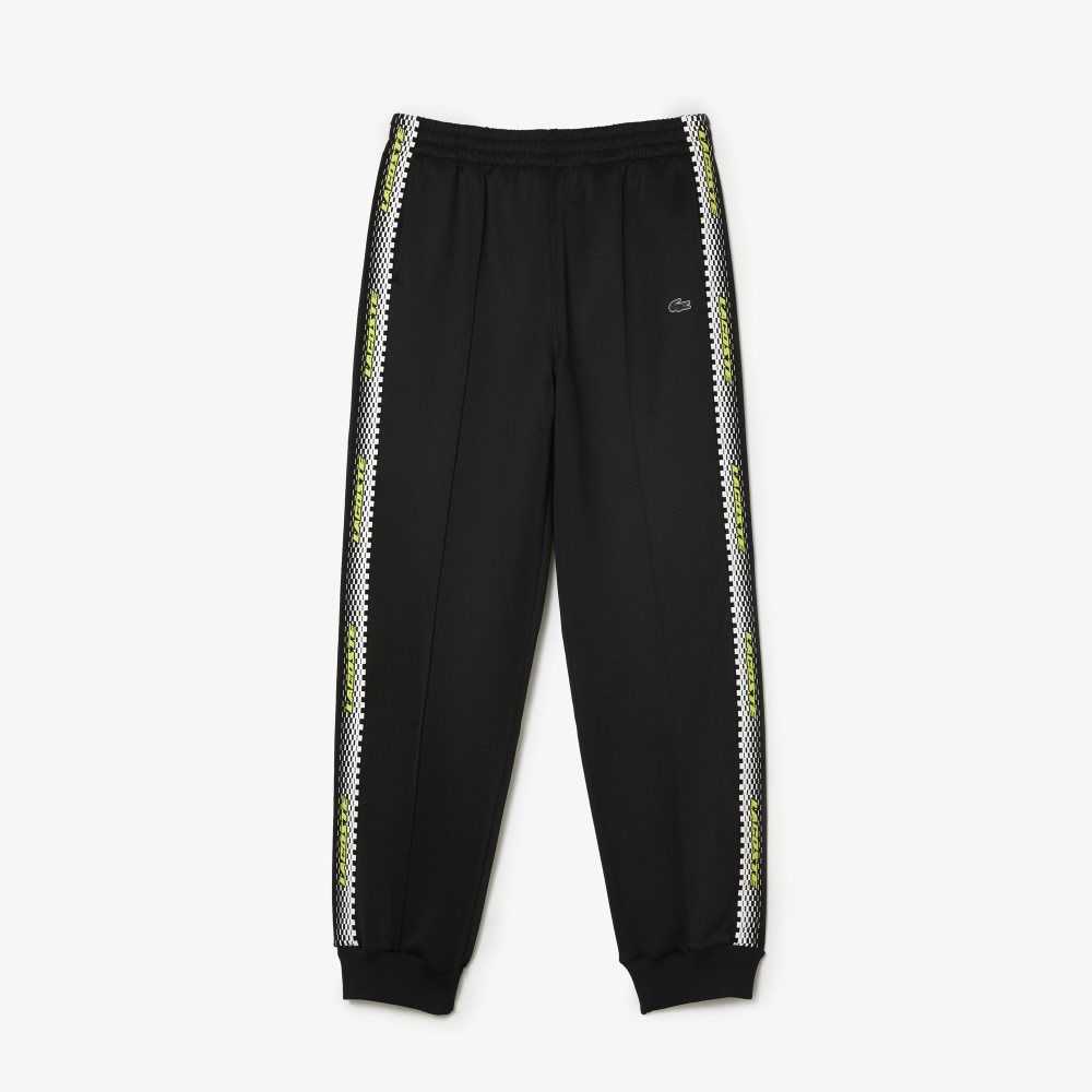 Lacoste Logo Stripe Pista Pants Negras | 7298-ESDOR