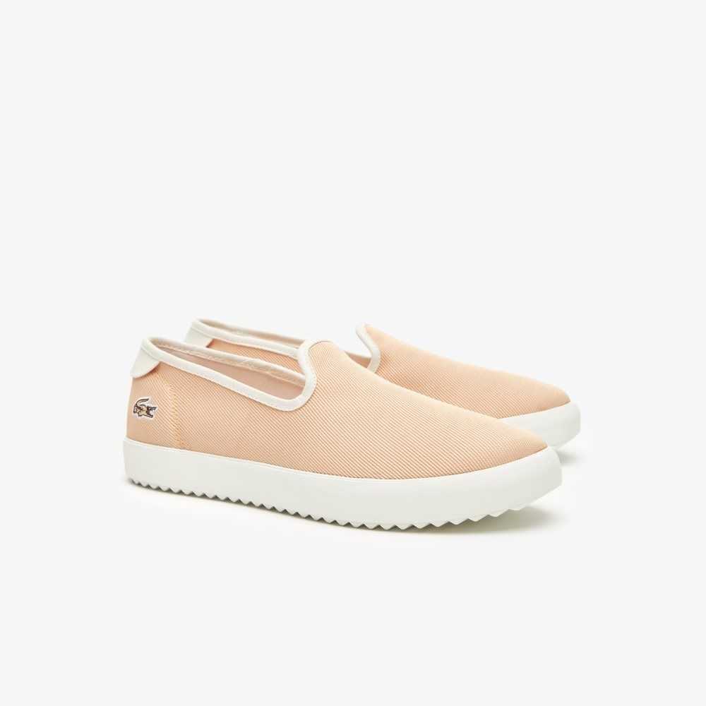 Lacoste Lona Resort Slip-On Blancas | 1420-PNEFL