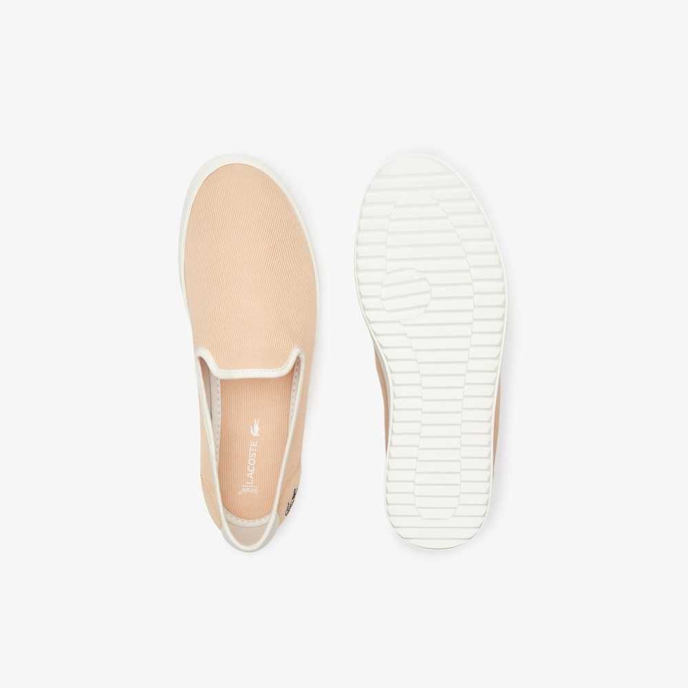 Lacoste Lona Resort Slip-On Blancas | 1420-PNEFL