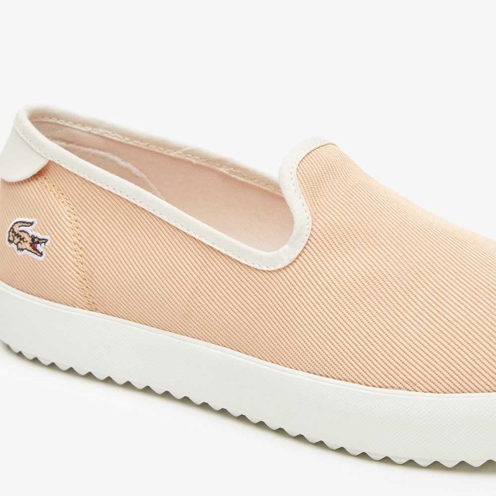 Lacoste Lona Resort Slip-On Blancas | 1420-PNEFL