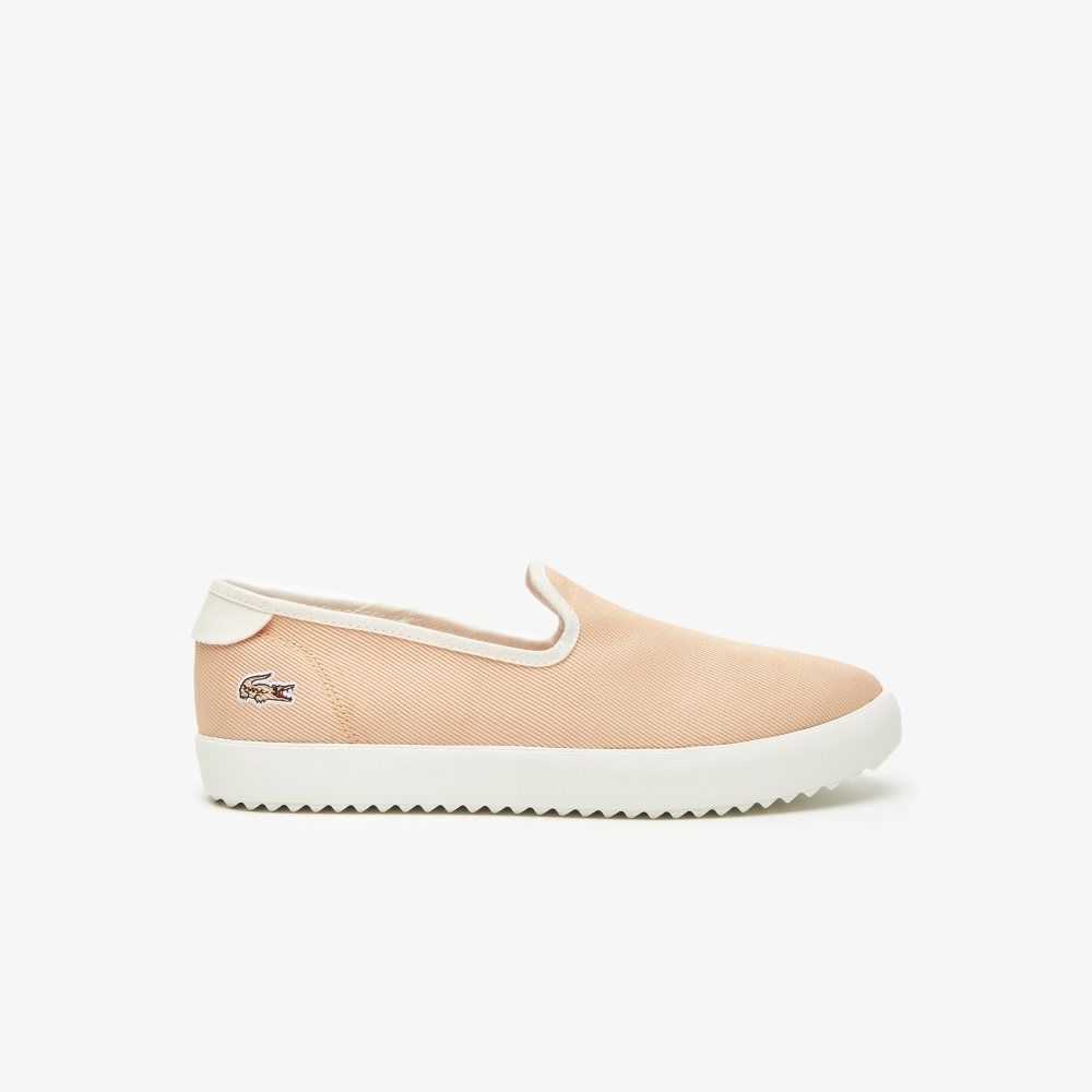 Lacoste Lona Resort Slip-On Blancas | 1420-PNEFL