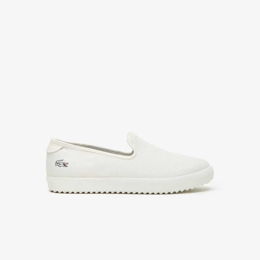 Lacoste Lona Resort Slip-On Blancas Blancas | 5234-INBEX