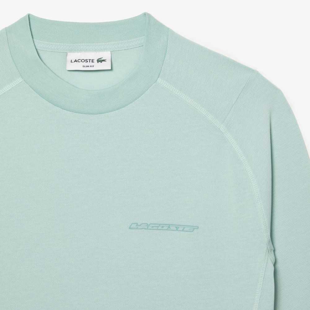 Lacoste Long Sleeve Organic Algodon Slim Fit Verde Menta | 4368-BNJDO