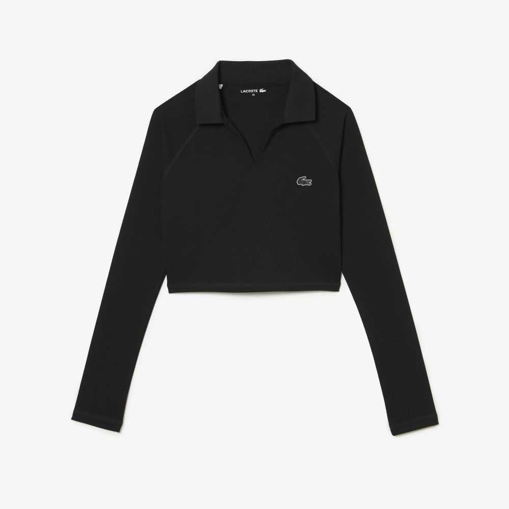 Lacoste Long Sleeve Recycled Polyamide Corta Negras | 9830-GNCXZ