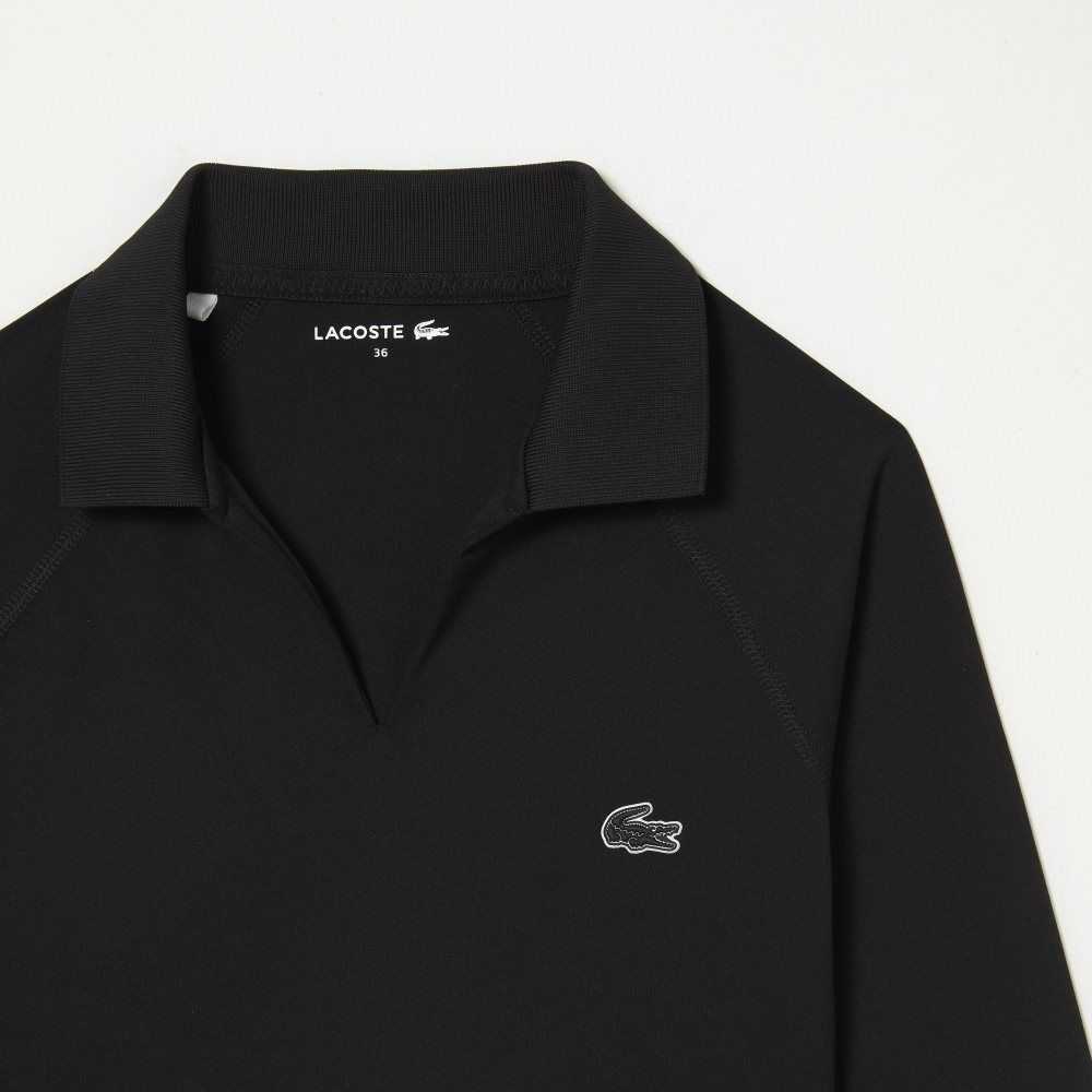 Lacoste Long Sleeve Recycled Polyamide Corta Negras | 9830-GNCXZ