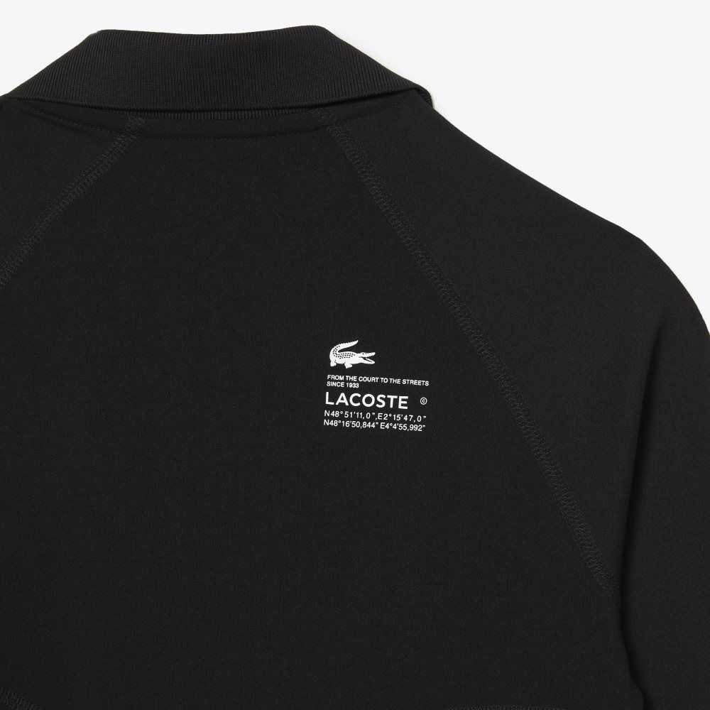 Lacoste Long Sleeve Recycled Polyamide Corta Negras | 9830-GNCXZ