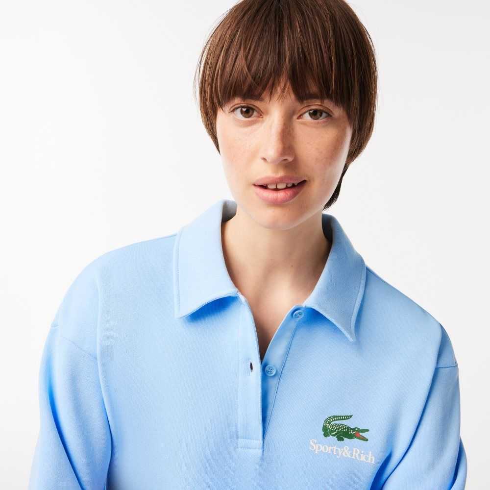 Lacoste Long Sleeve x Deportivo & Rich Azules | 7846-WJKPS