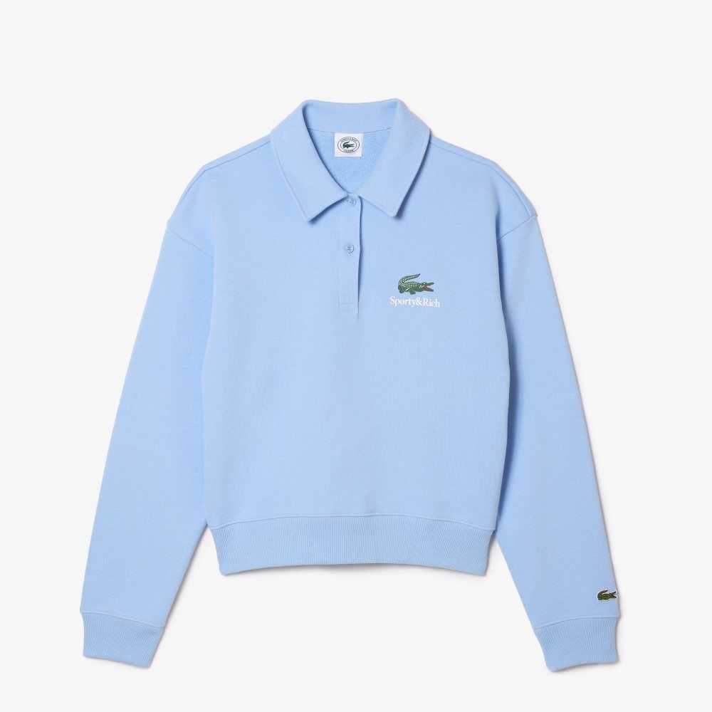 Lacoste Long Sleeve x Deportivo & Rich Azules | 7846-WJKPS