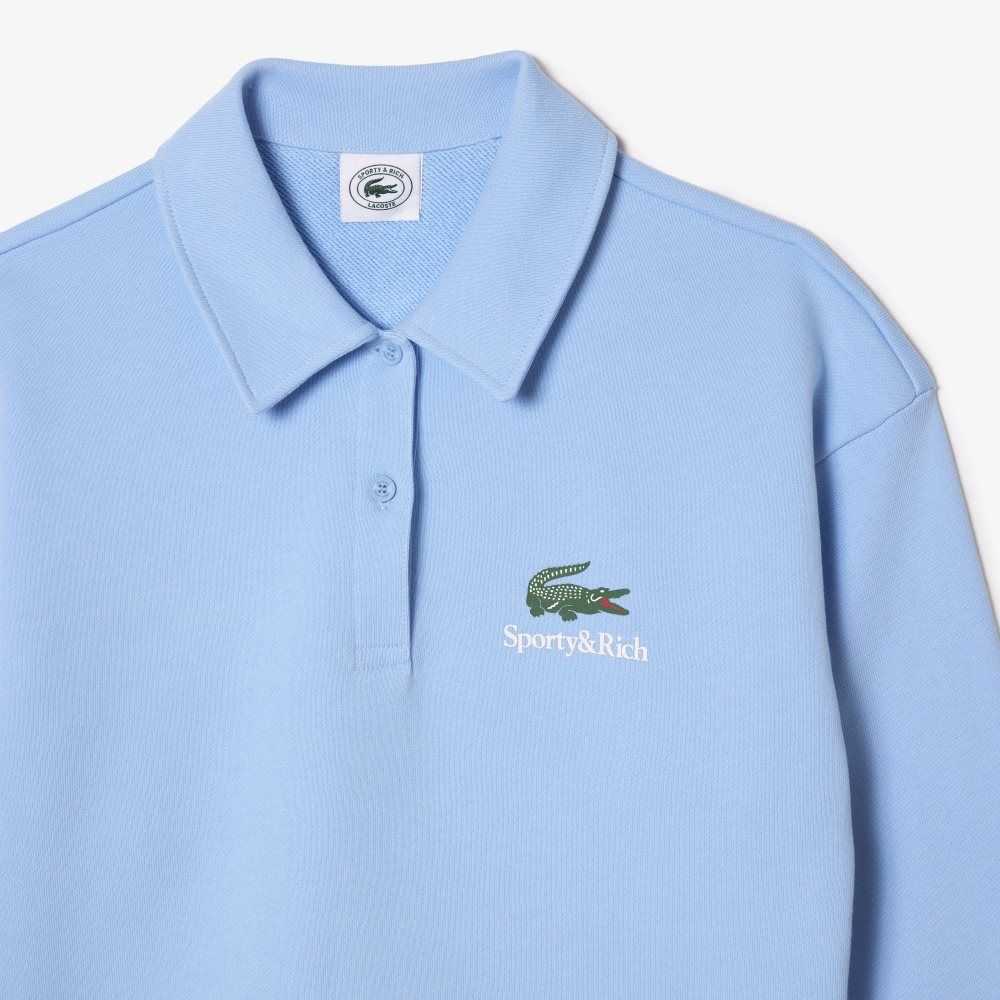 Lacoste Long Sleeve x Deportivo & Rich Azules | 7846-WJKPS