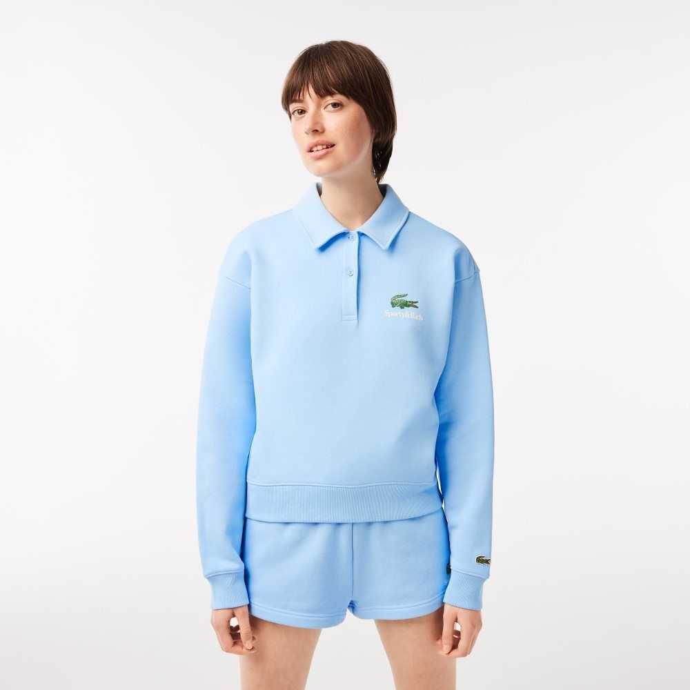 Lacoste Long Sleeve x Deportivo & Rich Azules | 7846-WJKPS