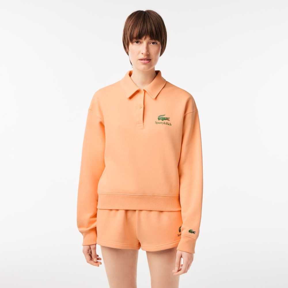 Lacoste Long Sleeve x Deportivo & Rich Naranjas Claro | 1852-OTSXR