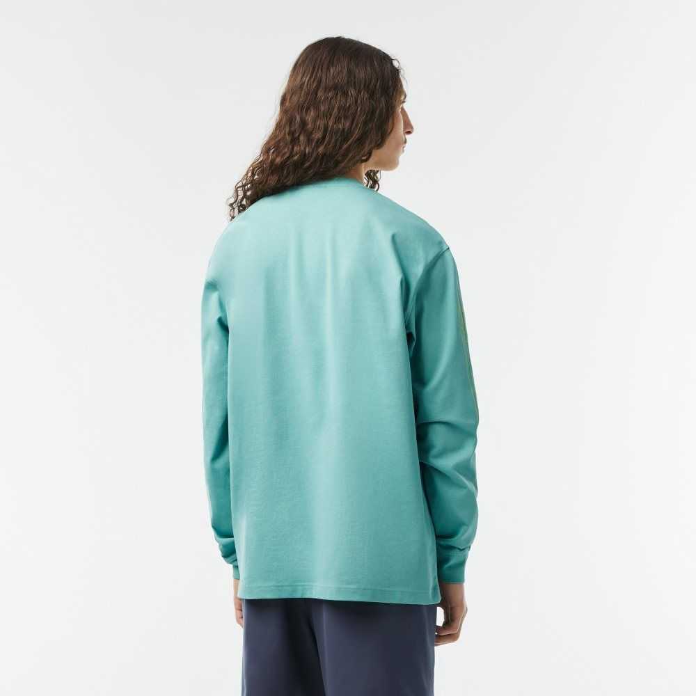 Lacoste Loose Fit Algodon Jersey Long Sleeve Verde Menta | 1274-ASXIZ