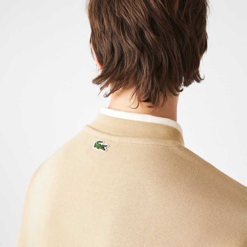 Lacoste Loose Fit Branded Monogram Print Beige | 9816-MDFGE