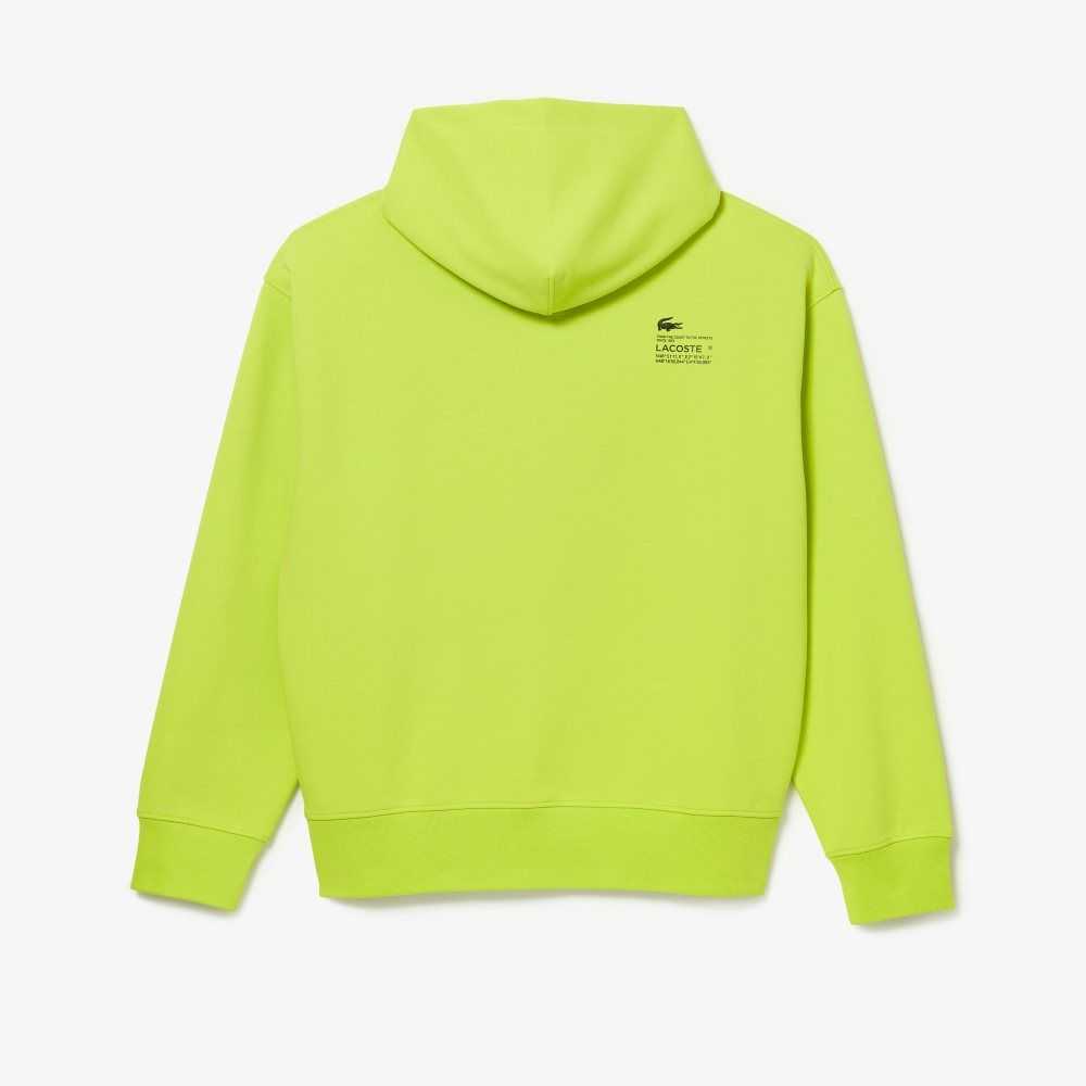 Lacoste Loose Fit Encapuchado Amarillo | 1647-MPKCS