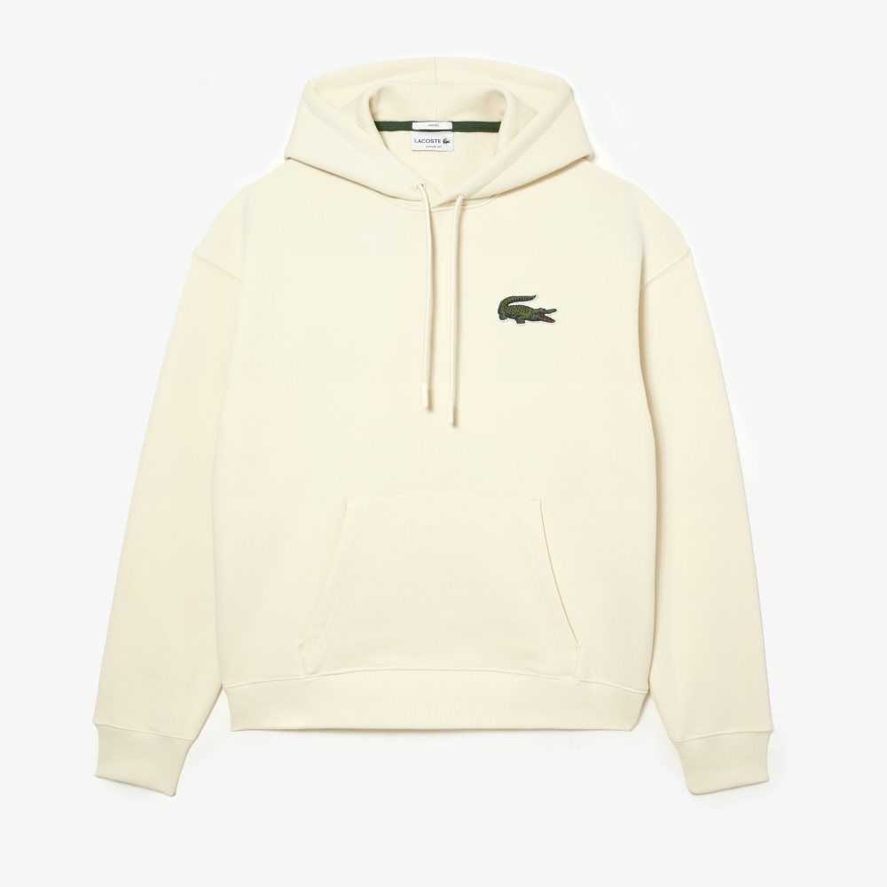 Lacoste Loose Fit Encapuchado Organic Algodon Blancas | 6978-CEKRU