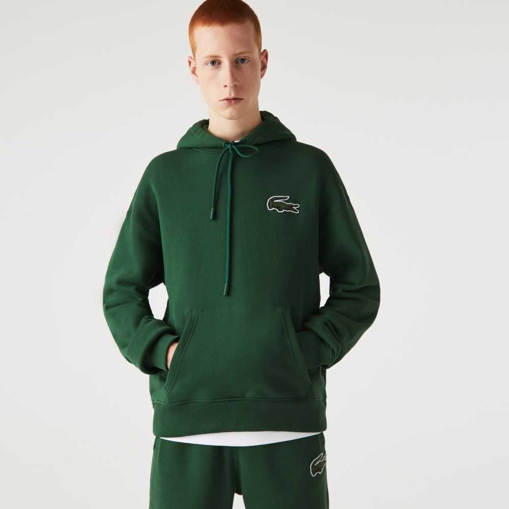 Lacoste Loose Fit Encapuchado Organic Algodon Verde | 7305-LPGRK