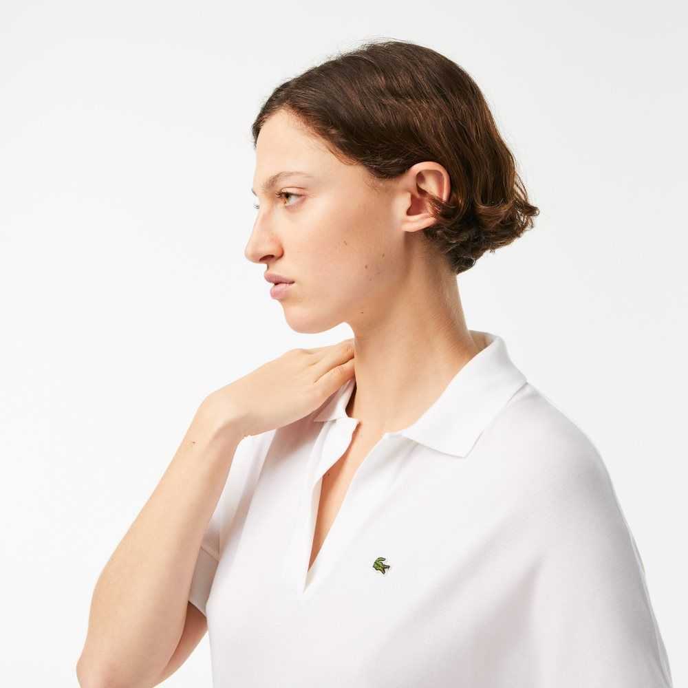 Lacoste Loose Fit Flowy Pique Blancas | 0286-DAYOZ