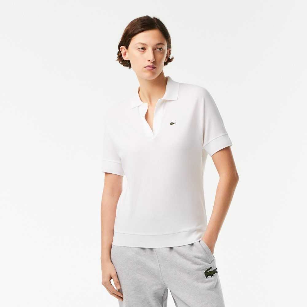 Lacoste Loose Fit Flowy Pique Blancas | 0286-DAYOZ