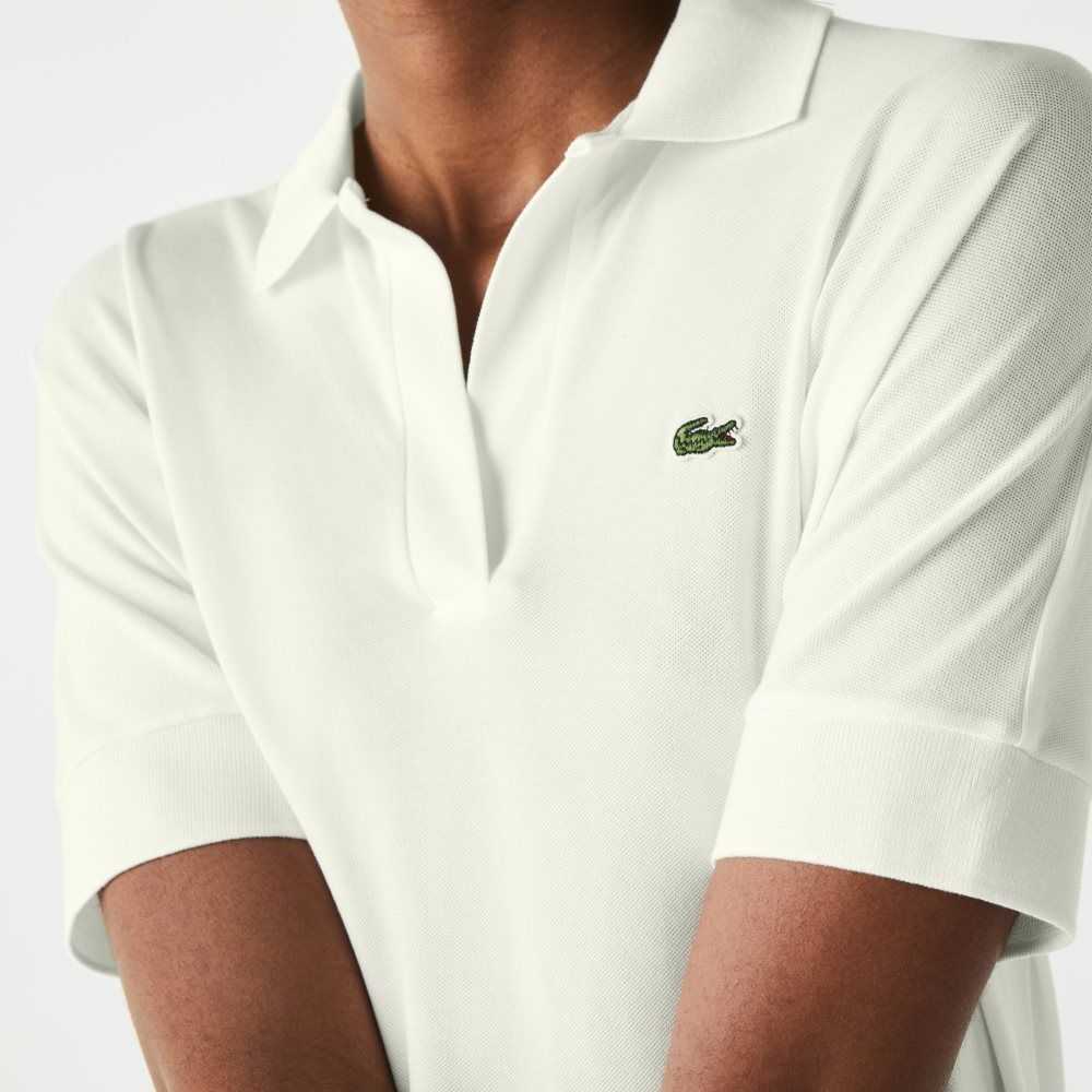 Lacoste Loose Fit Flowy Pique Blancas | 6125-XKWYD