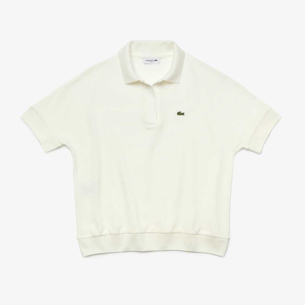 Lacoste Loose Fit Flowy Pique Blancas | 6125-XKWYD