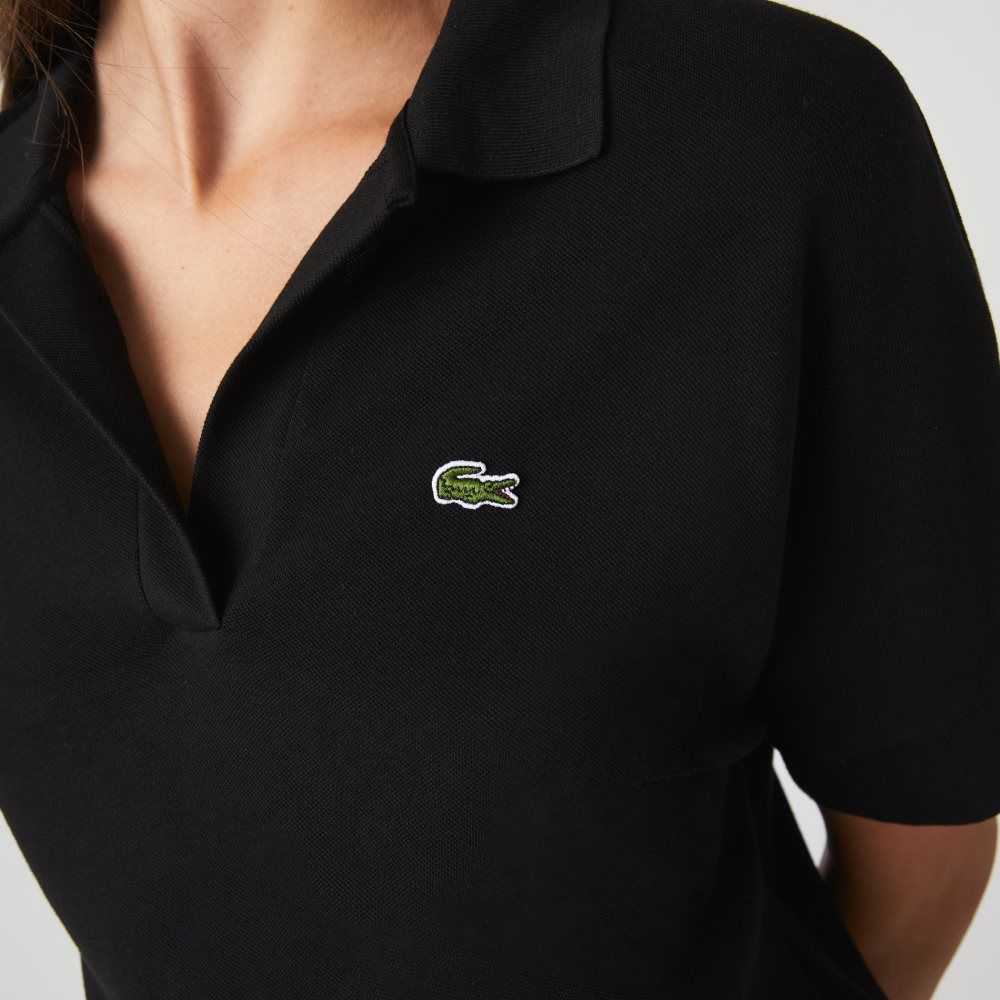 Lacoste Loose Fit Flowy Pique Negras | 5387-WPVYF