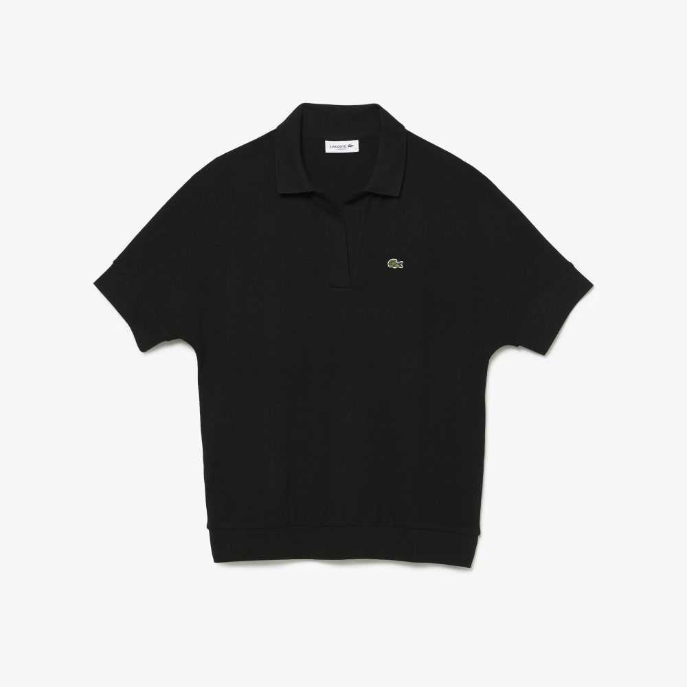 Lacoste Loose Fit Flowy Pique Negras | 5387-WPVYF