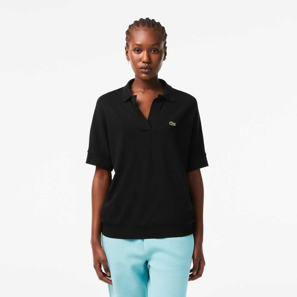 Lacoste Loose Fit Flowy Pique Negras | 5387-WPVYF