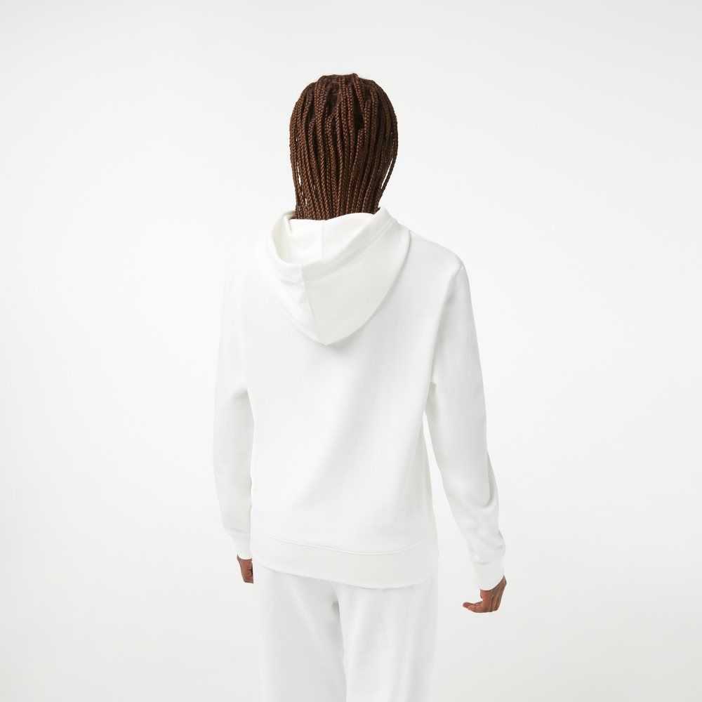 Lacoste Loose Fit Hoodie with Contrast Branding Blancas | 9701-CBIPV