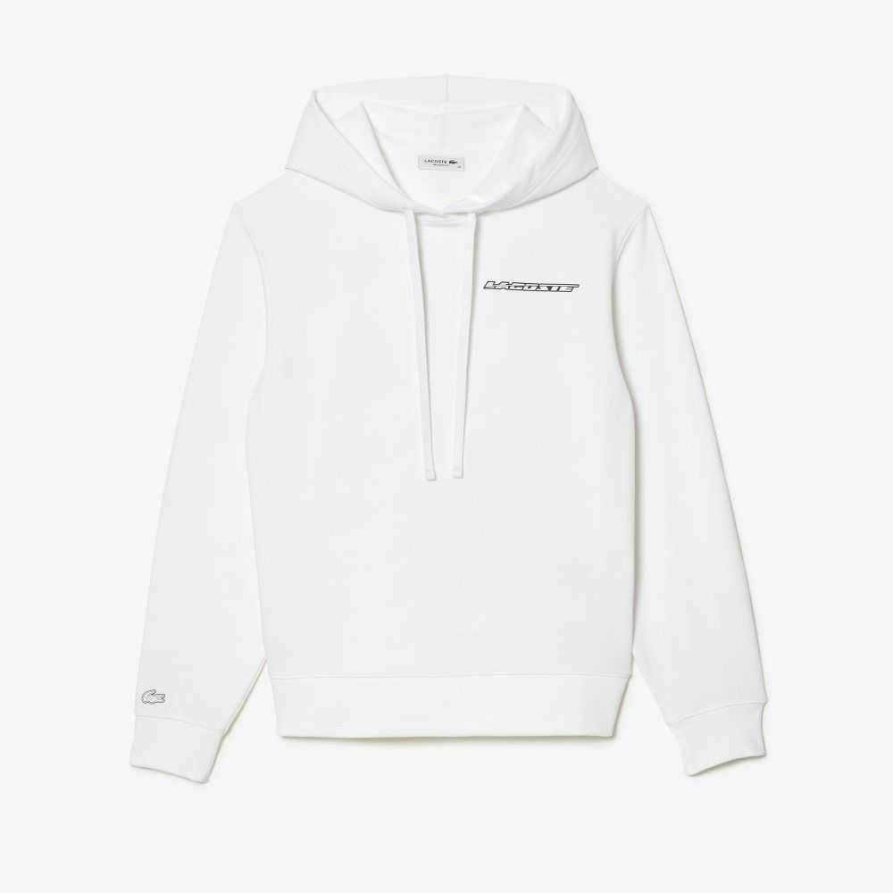 Lacoste Loose Fit Hoodie with Contrast Branding Blancas | 9701-CBIPV