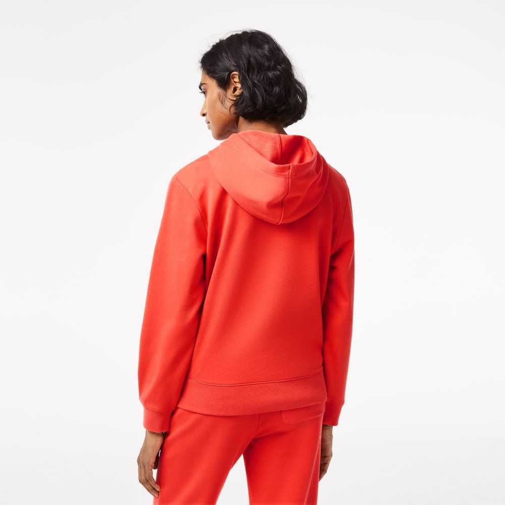 Lacoste Loose Fit Hoodie with Contrast Branding Naranjas | 9736-MTDVL