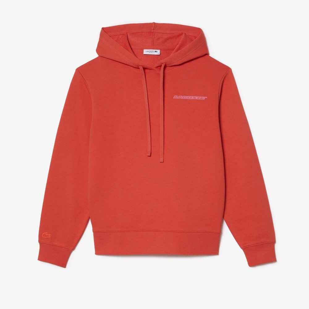 Lacoste Loose Fit Hoodie with Contrast Branding Naranjas | 9736-MTDVL