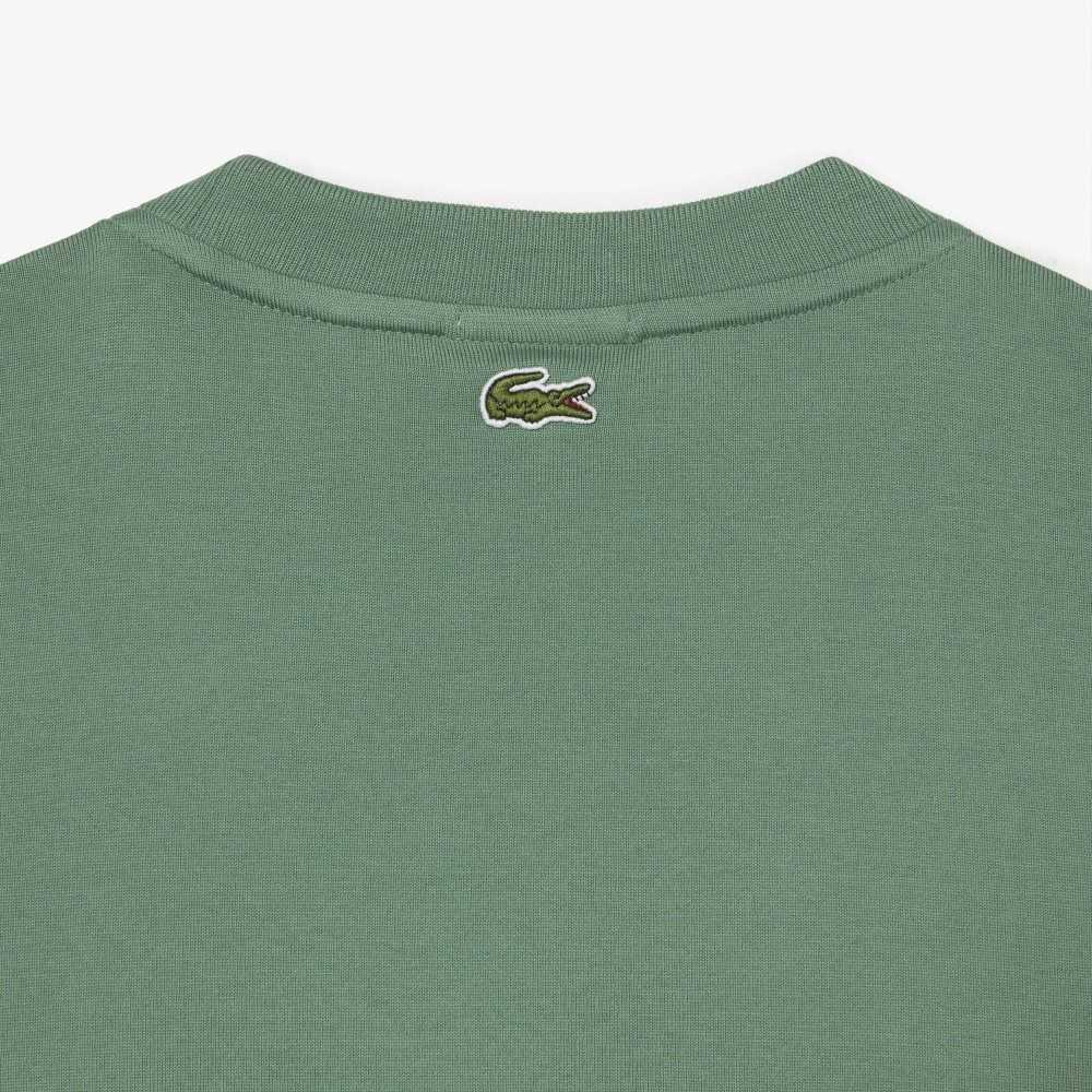 Lacoste Loose Fit Large Crocodile Organic Algodon Kaki Verde | 4795-CXZGK