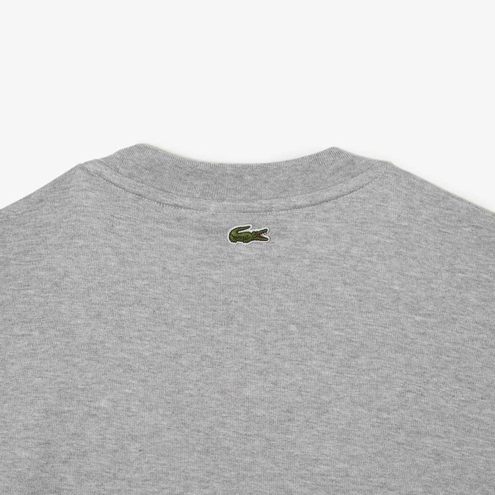 Lacoste Loose Fit Large Crocodile Organic Algodon Gris | 4935-DOLFR