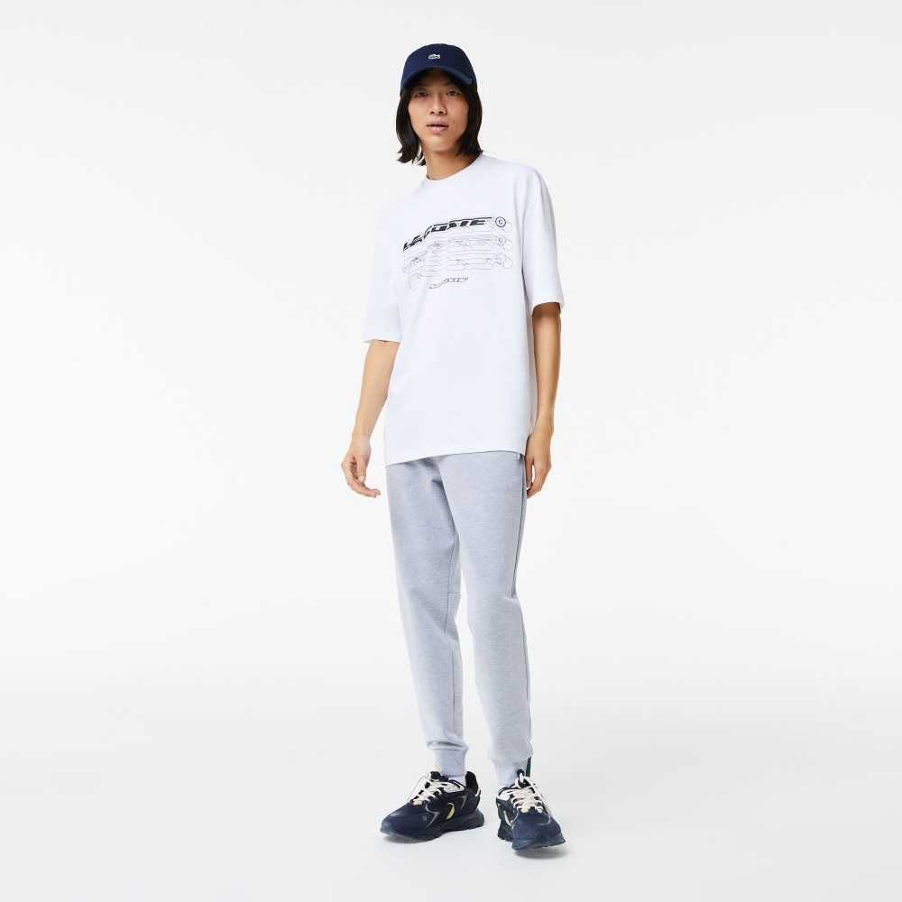 Lacoste Loose Fit Organic Algodon Pique Blancas | 6041-WTMOI